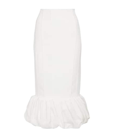 Maticevski Vindicate Crêpe Midi Skirt In White
