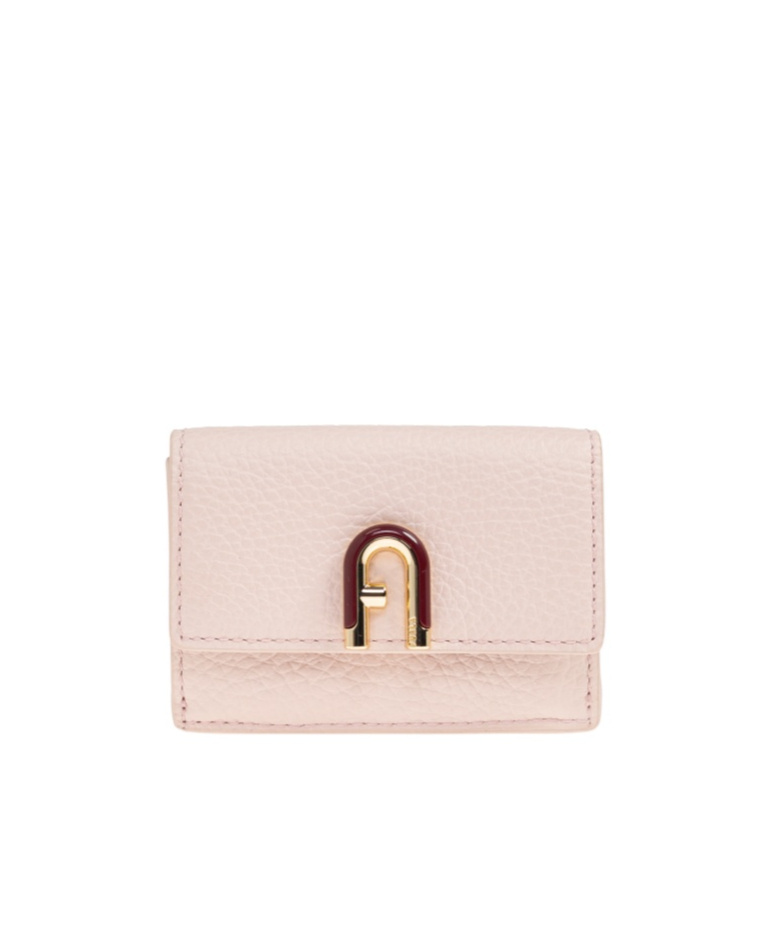 Furla Idea Logo Plaque Small Wallet In Pink