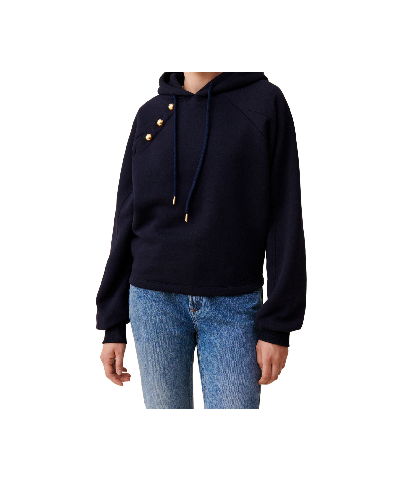 Claudie Pierlot Long Sleeve Sweatshirt In Black