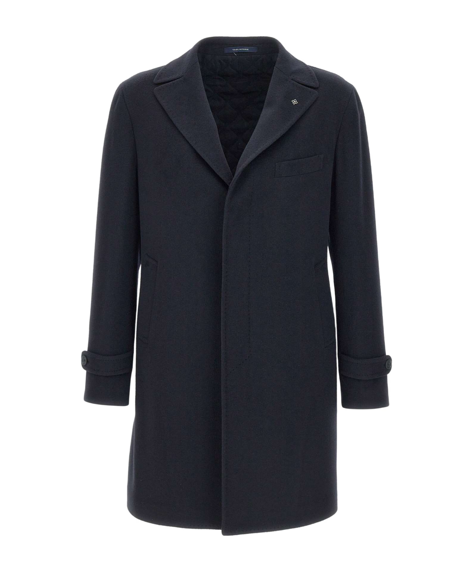 Tagliatore Single-breasted Tailored Coat In Blue