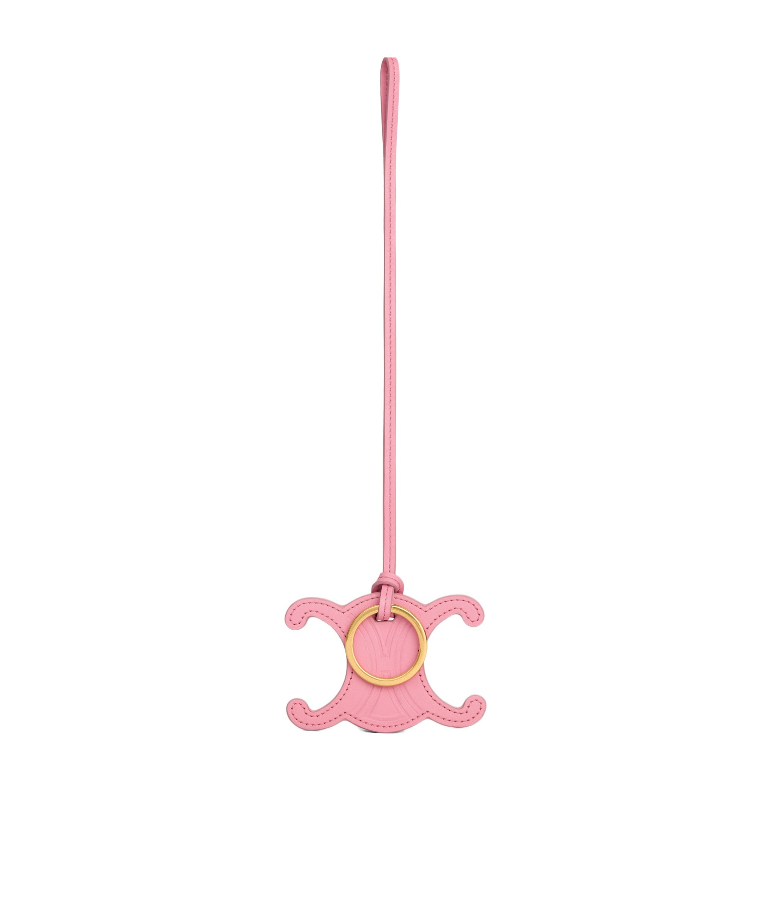 CELINE TRIOMPHE KEYRING CHARM IN SMOOTH CALFSKIN WITH GOLD FINISHING