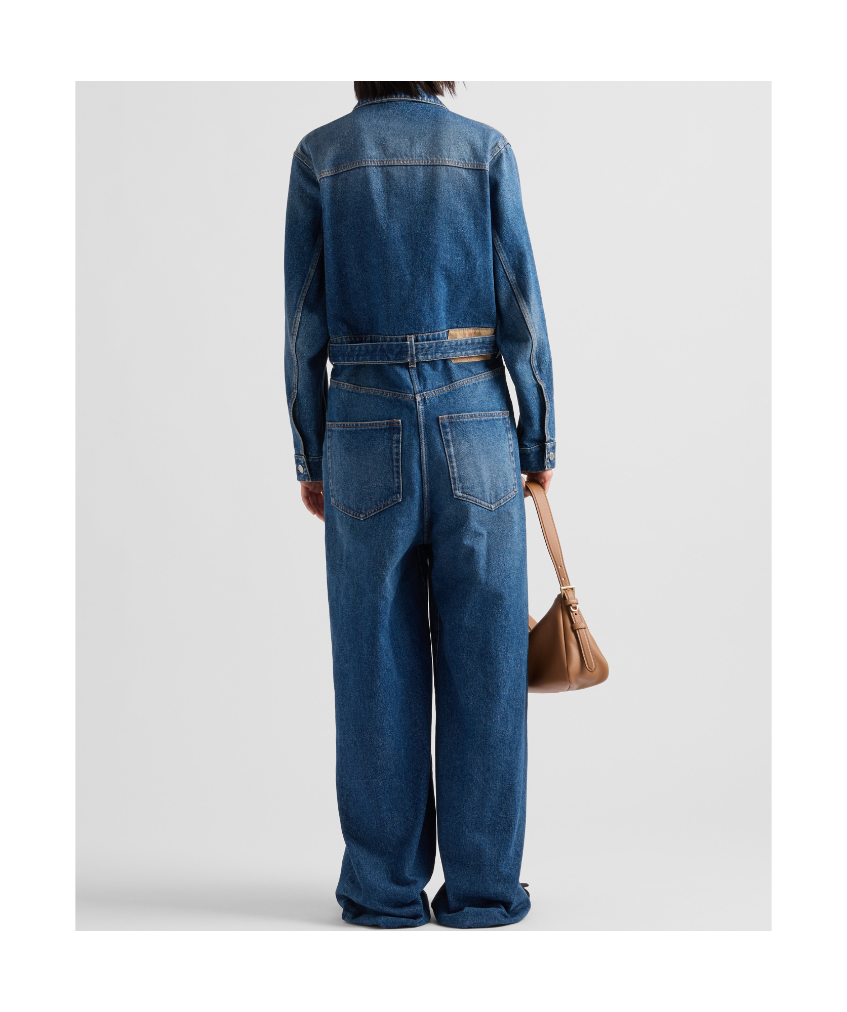 Prada Denim Jumpsuit In Blue
