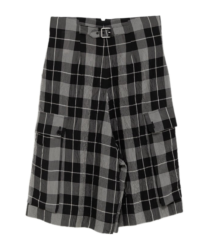 Loewe Check-pattern Shorts In Black