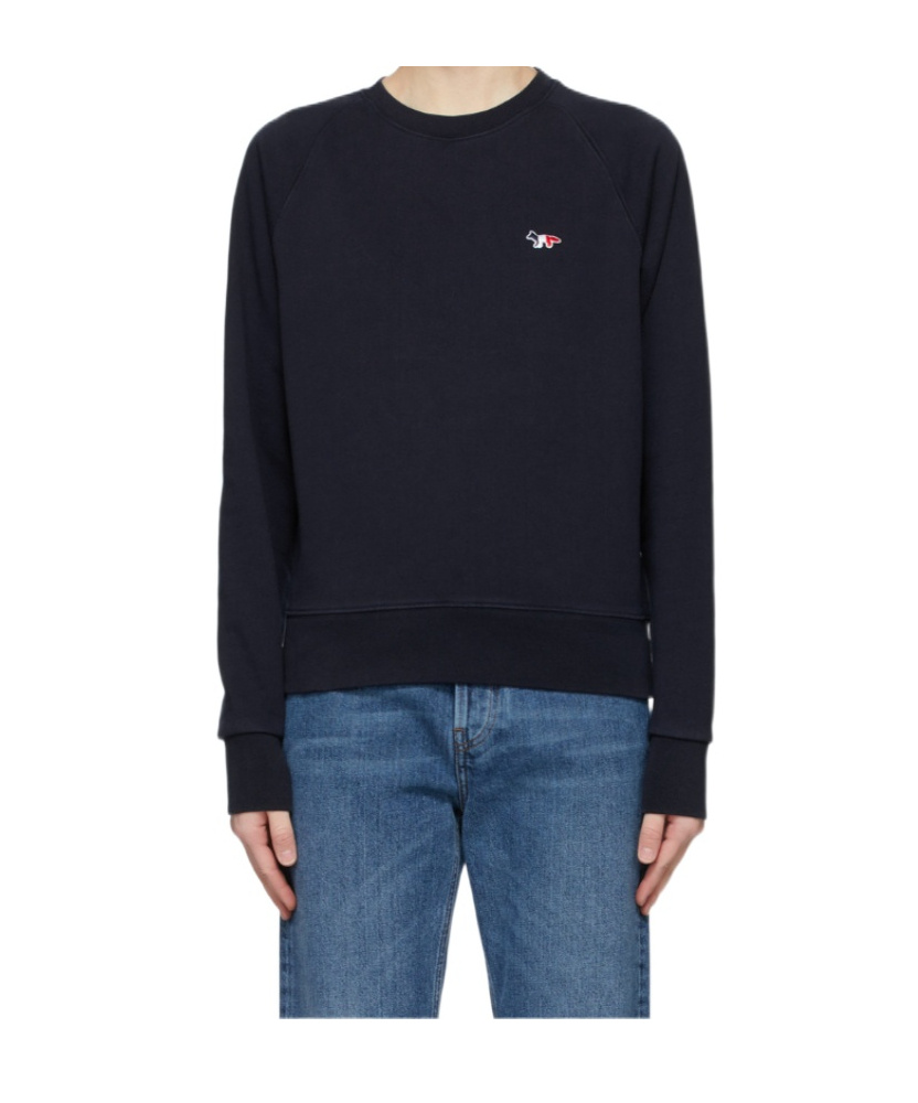 MAISON KITSUNÉ LOGO ROUND-NECK SWEATER