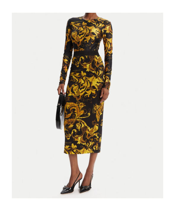 Versace Jeans Baroque-print Midi Skirt In Multi