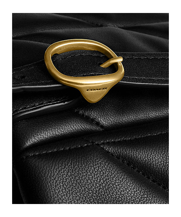 Coach Quilted Backpack In Black