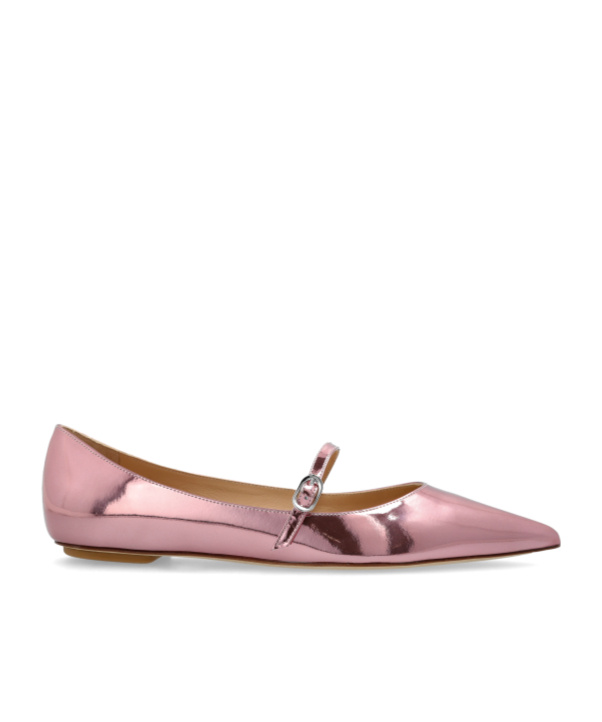Stuart Weitzman Pointed Ballet Shoes In Pink