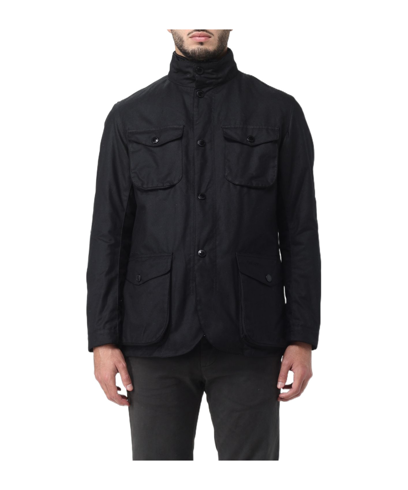 Barbour Long-sleeved Casual Jacket In Black