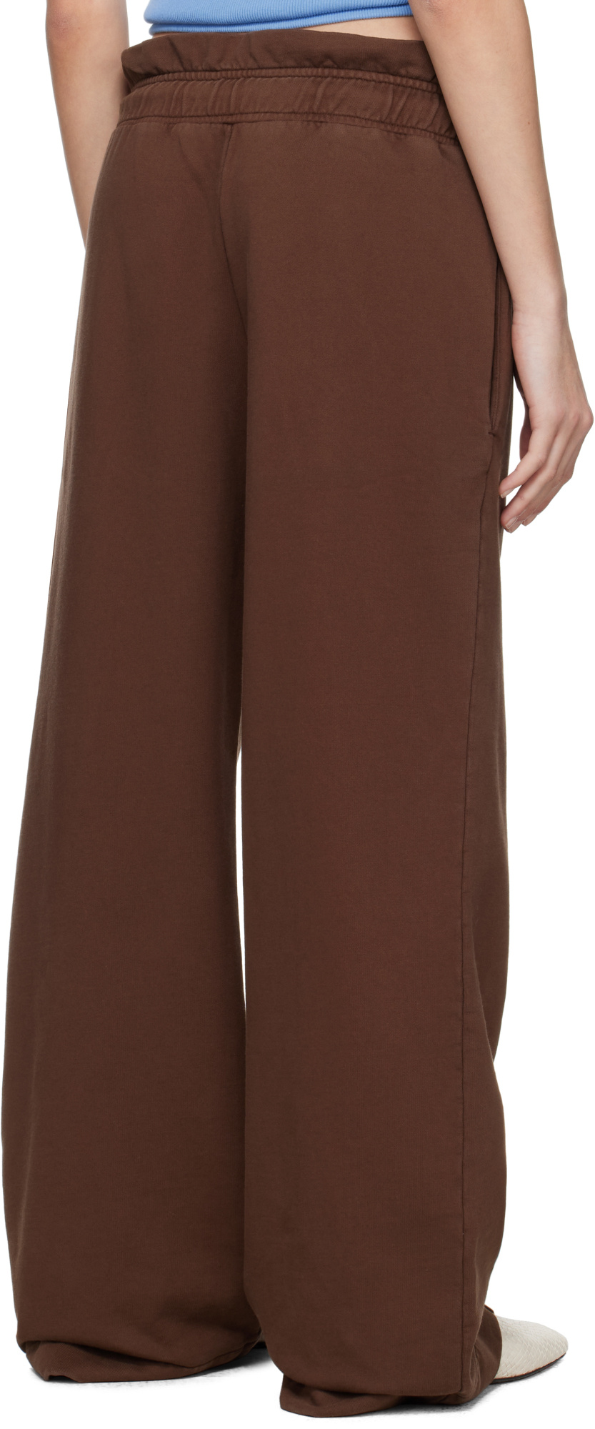 Jw Anderson Brown Gathered Waist Track Pants