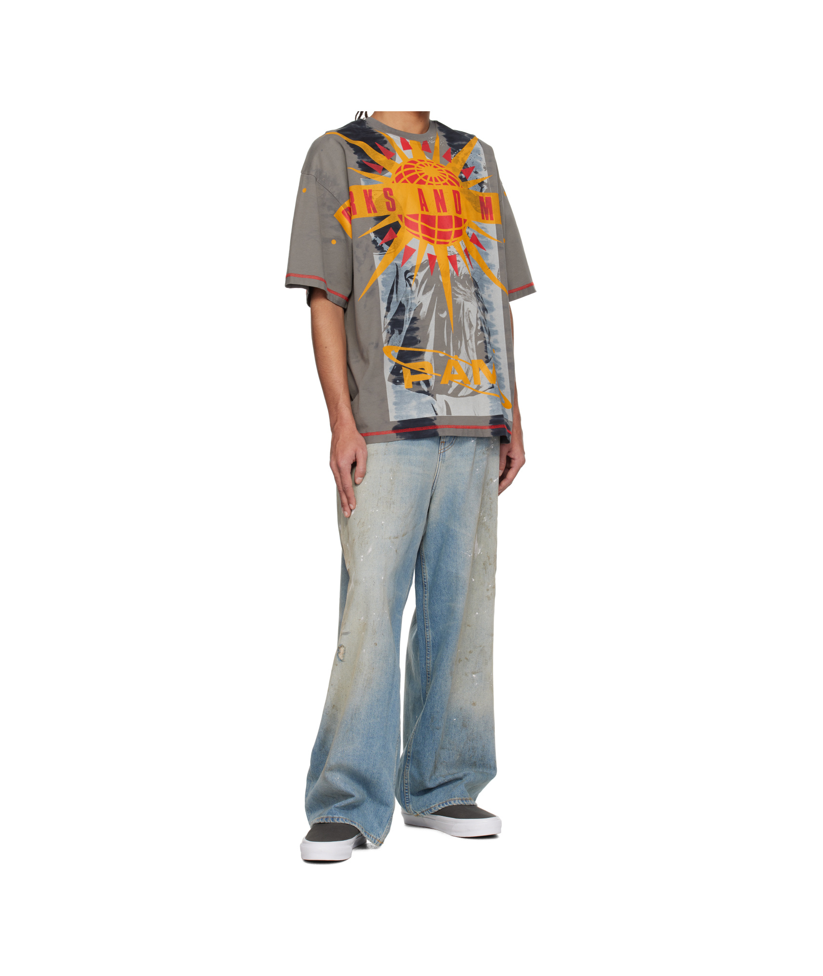 Perks And Mini Gray Sphere 360 T-shirt In Gray