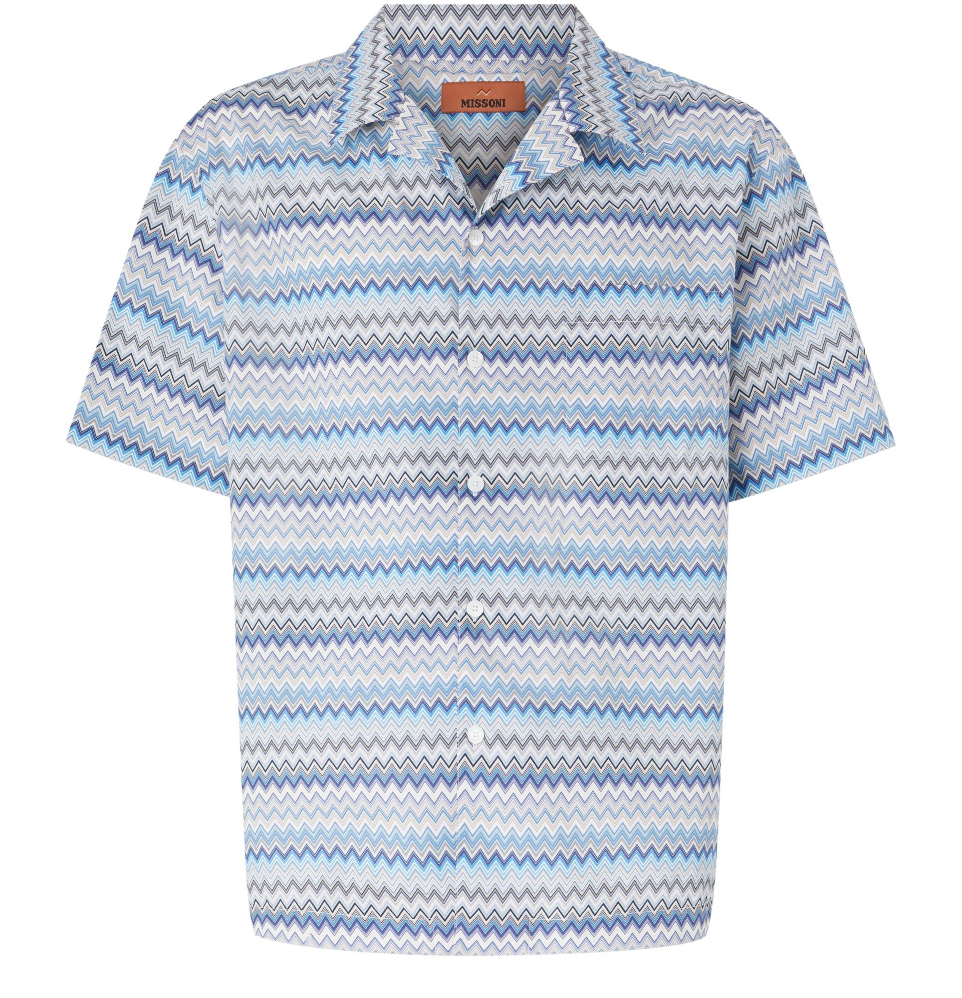 Missoni Men's Bowling Shirt | Size 52 | Us25sj05 Color Bw00w0s01fs In Multi