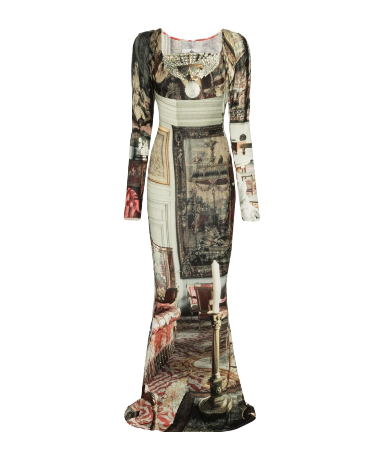 Vivienne Westwood Saloon Maxi Dress In Nude