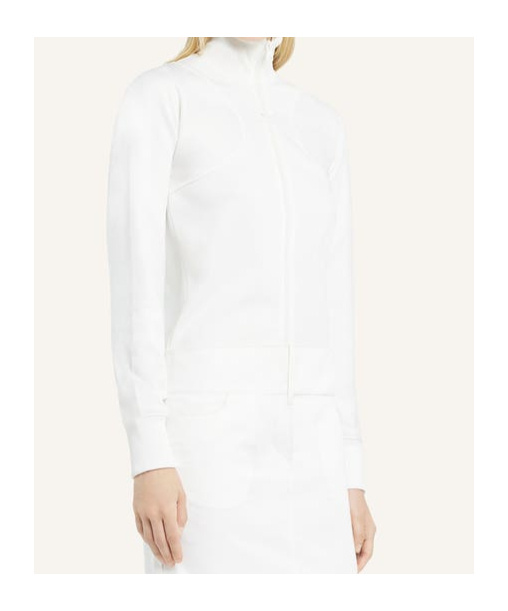 Shop Courrèges Scuba-jersey Jacket In White