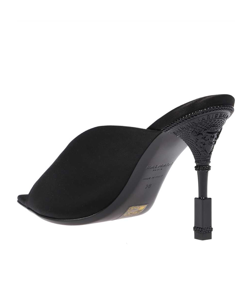 Balmain Open-toed High-heeled Sandals In Black