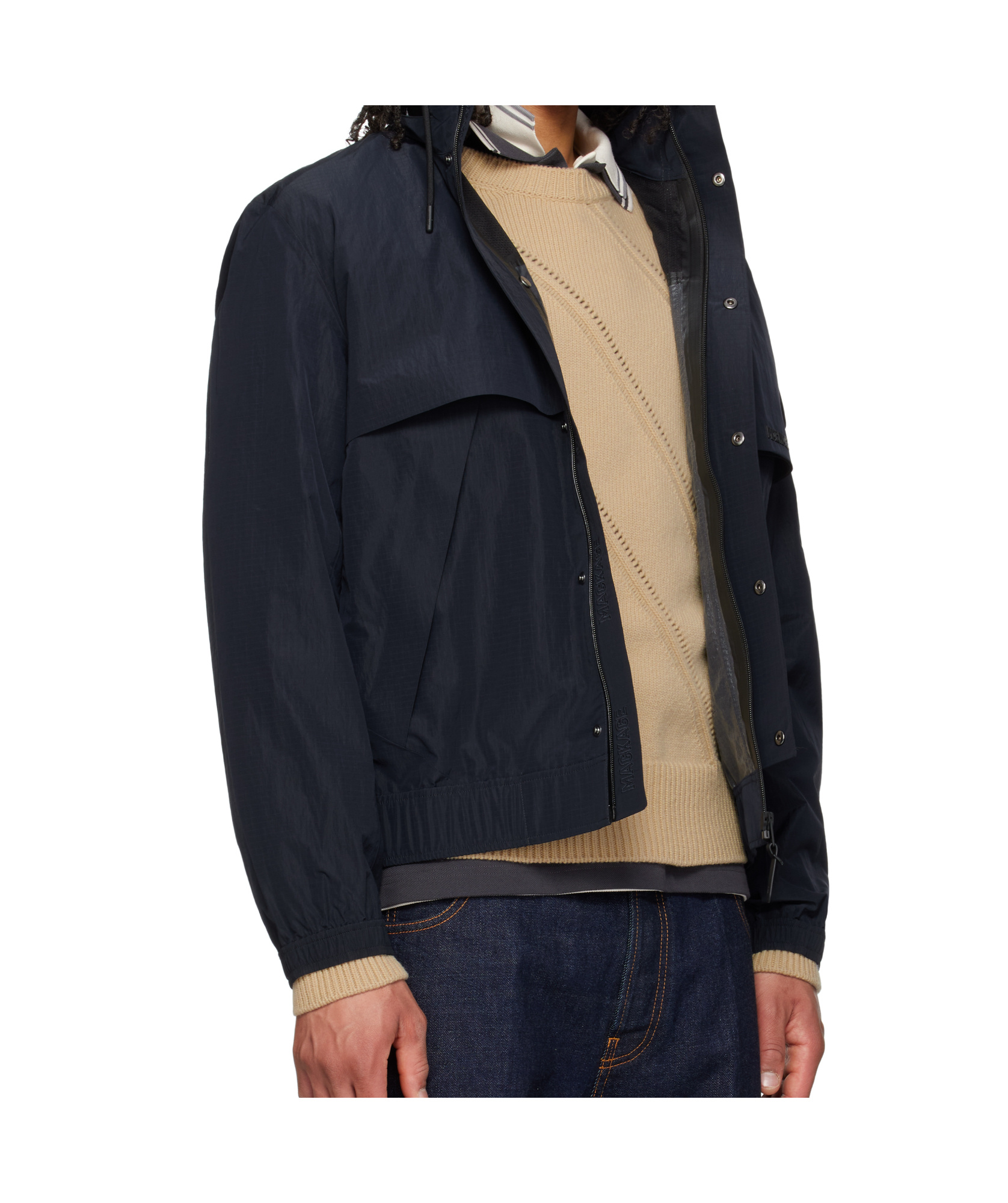 Mackage Blue Garrett Jacket In Navy Blue