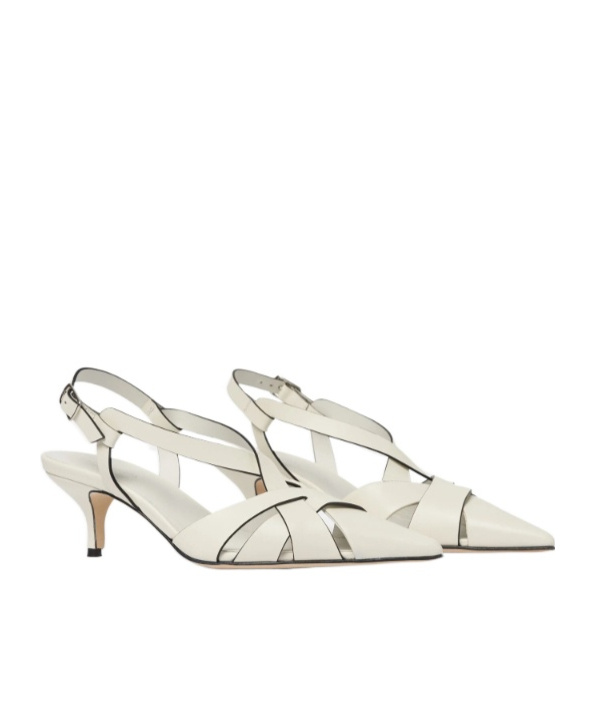 Scarosso Clio Slingback Pumps In White