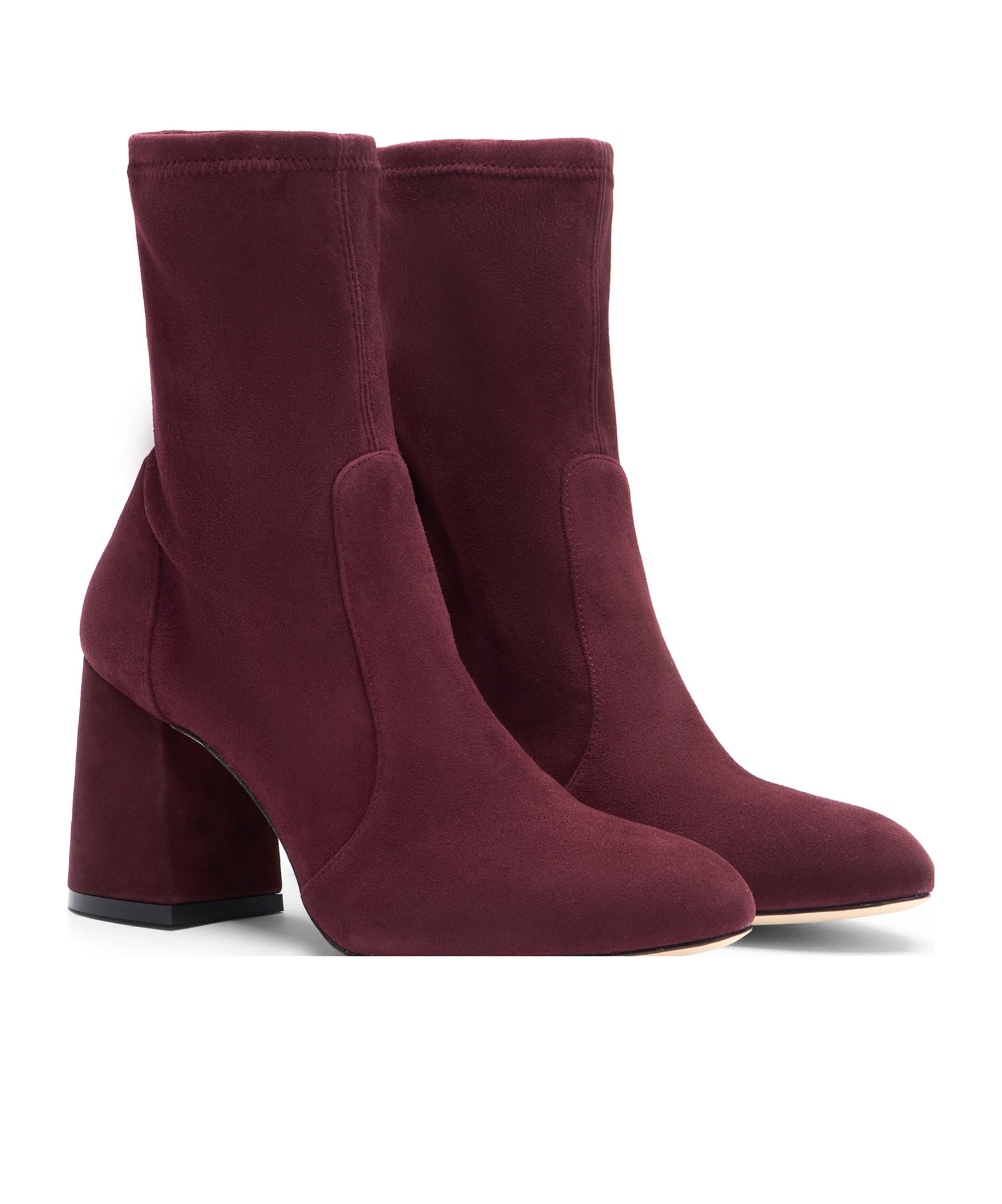 Stuart Weitzman Flareblock 85 Stretch Bootie In Brown