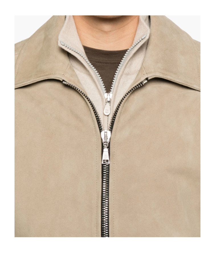 Tagliatore Neutral Leather Jackets