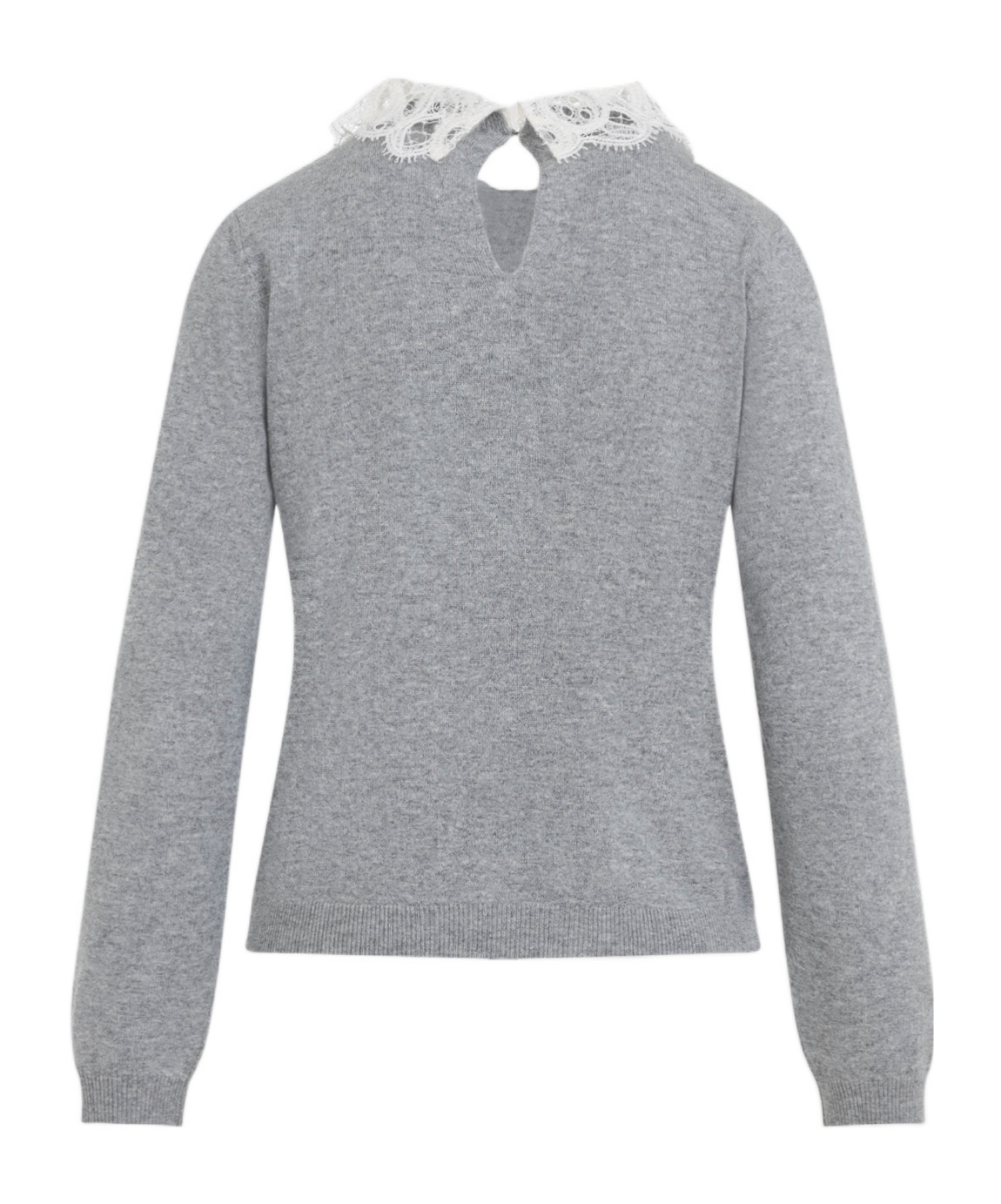 Fabiana Filippi Grey Crewneck Wool Sweater