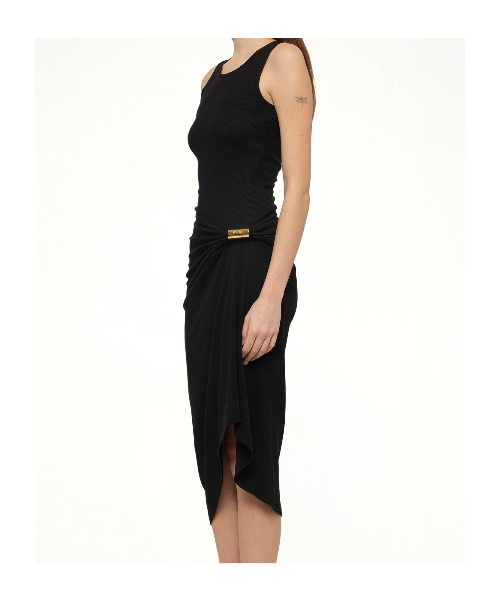 Loewe Women Cotton Tank Top Dress In Black