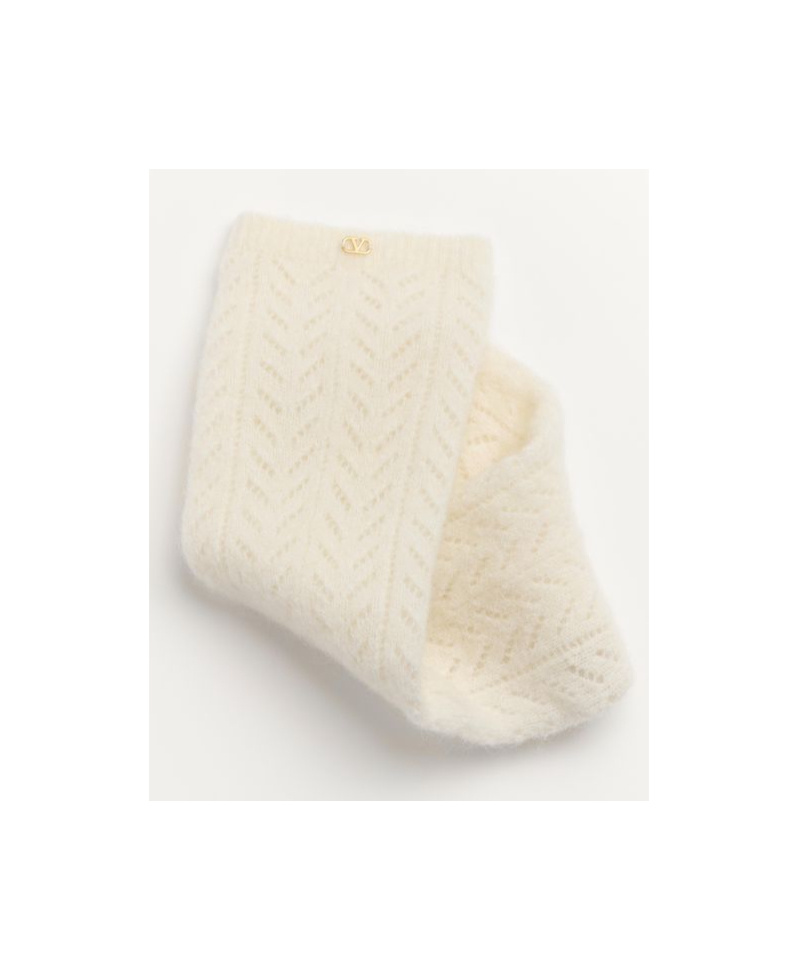 Valentino Logo Socks In White
