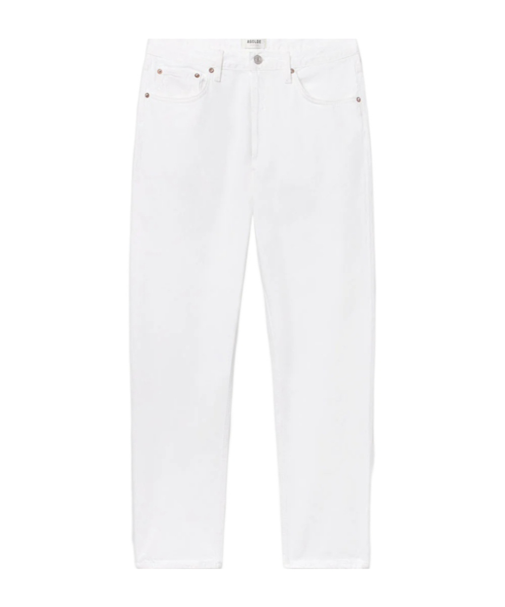 Agolde White Jeans In Regenerated Denim In White