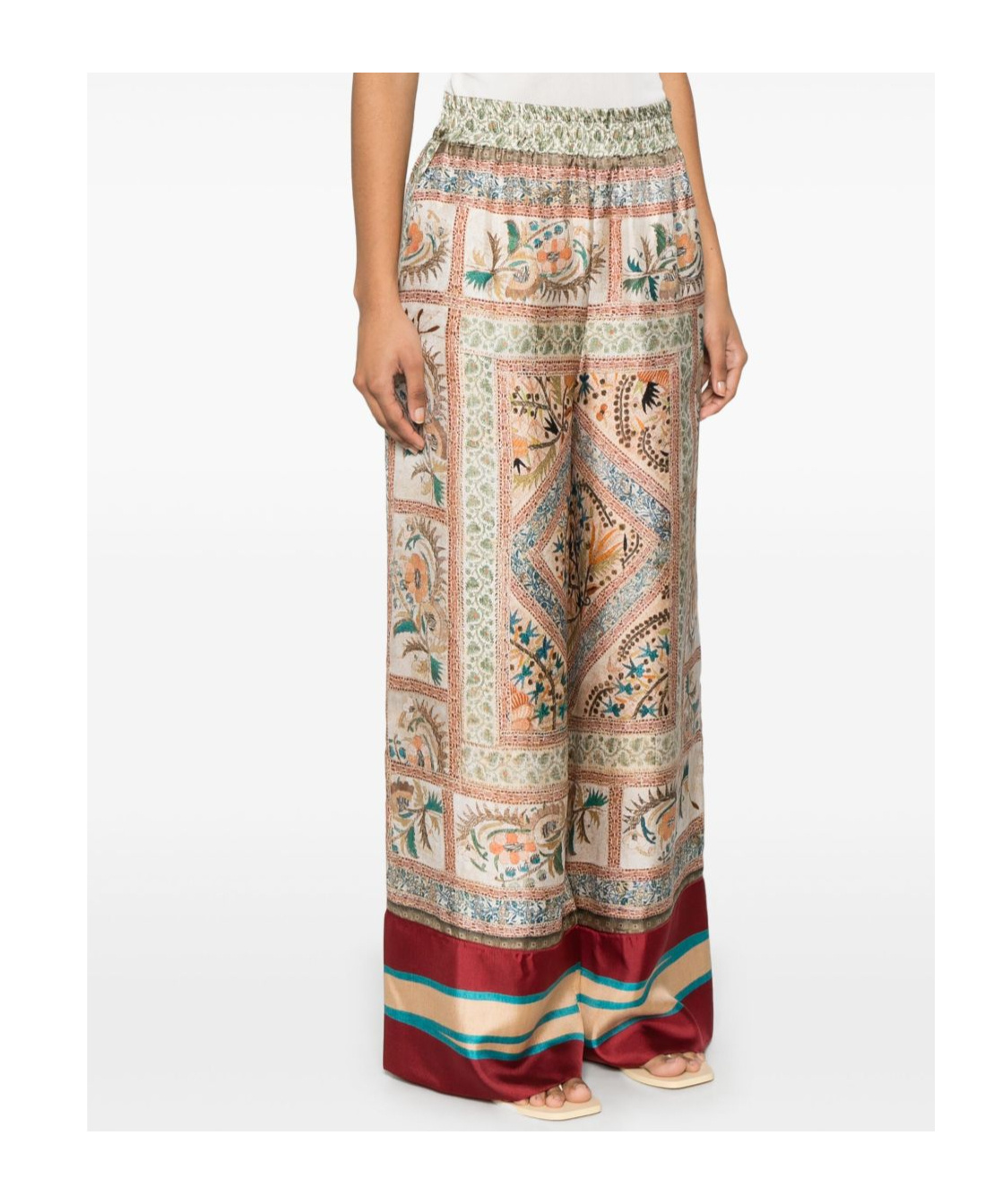 Pierre-louis Mascia Pierre Louis Mascia P Rinted Silk Trouser In Multi