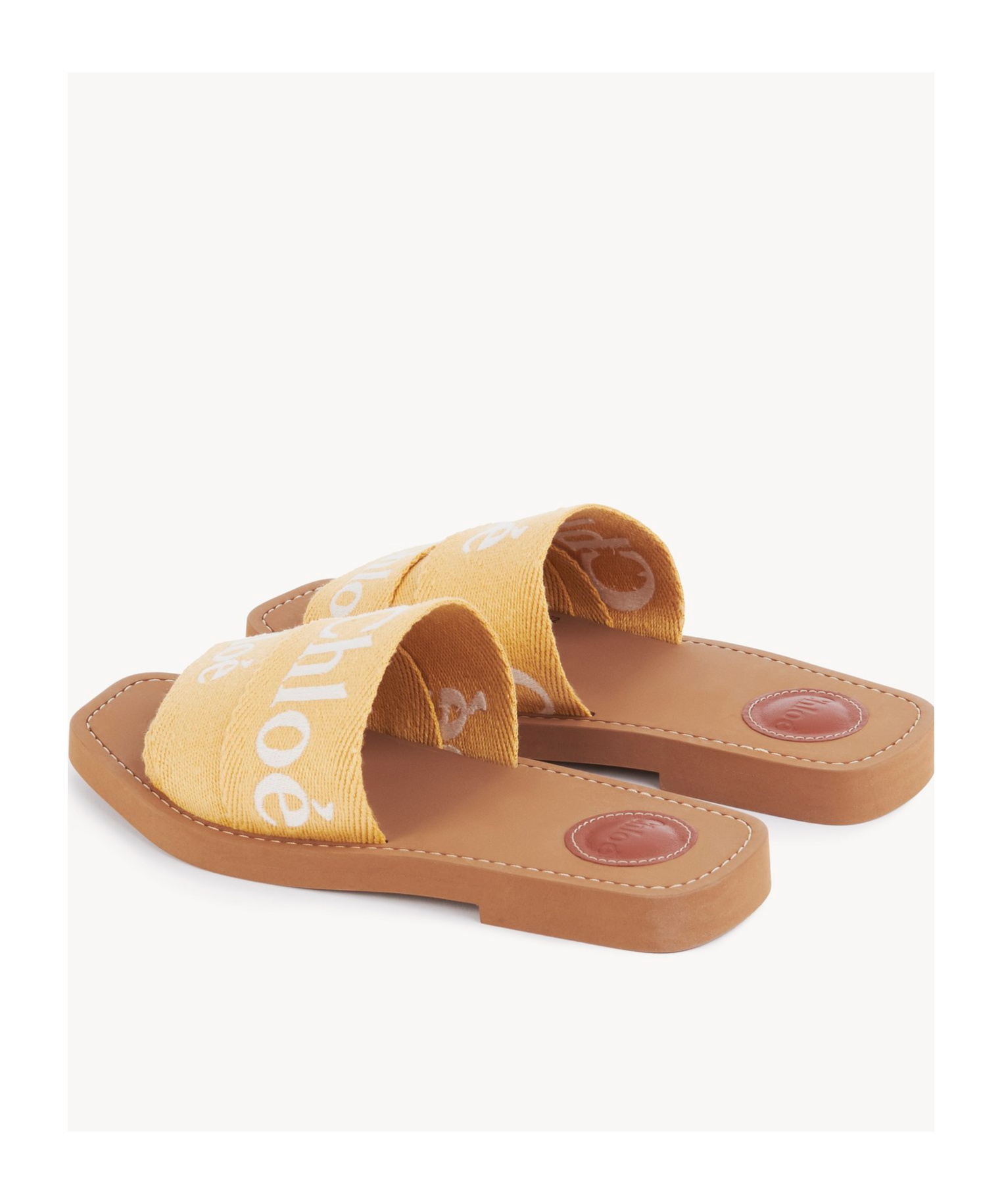Chloé Square Toed Flat Slippers In Brown