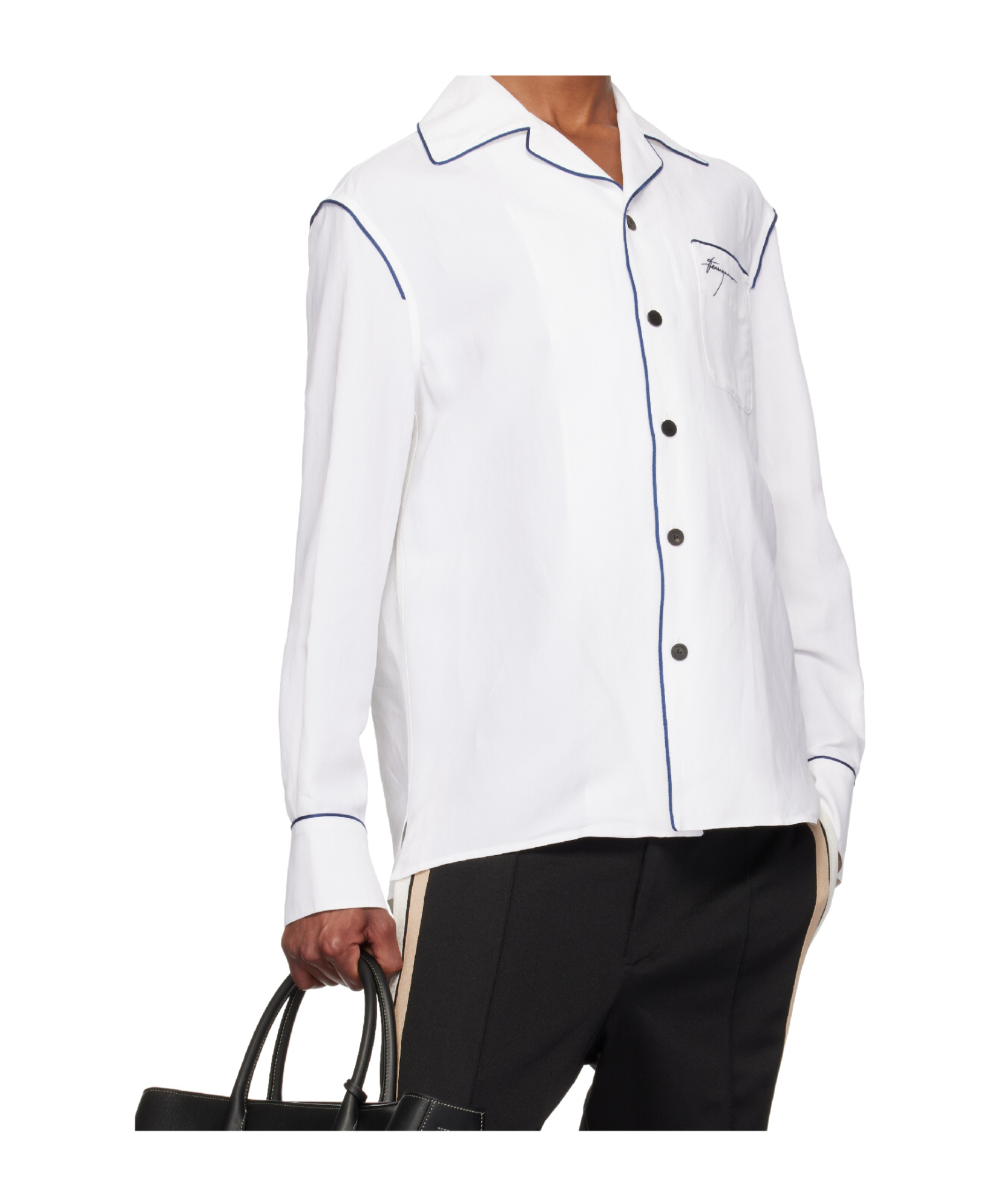 Ferragamo Long Sleeve Shirt In White
