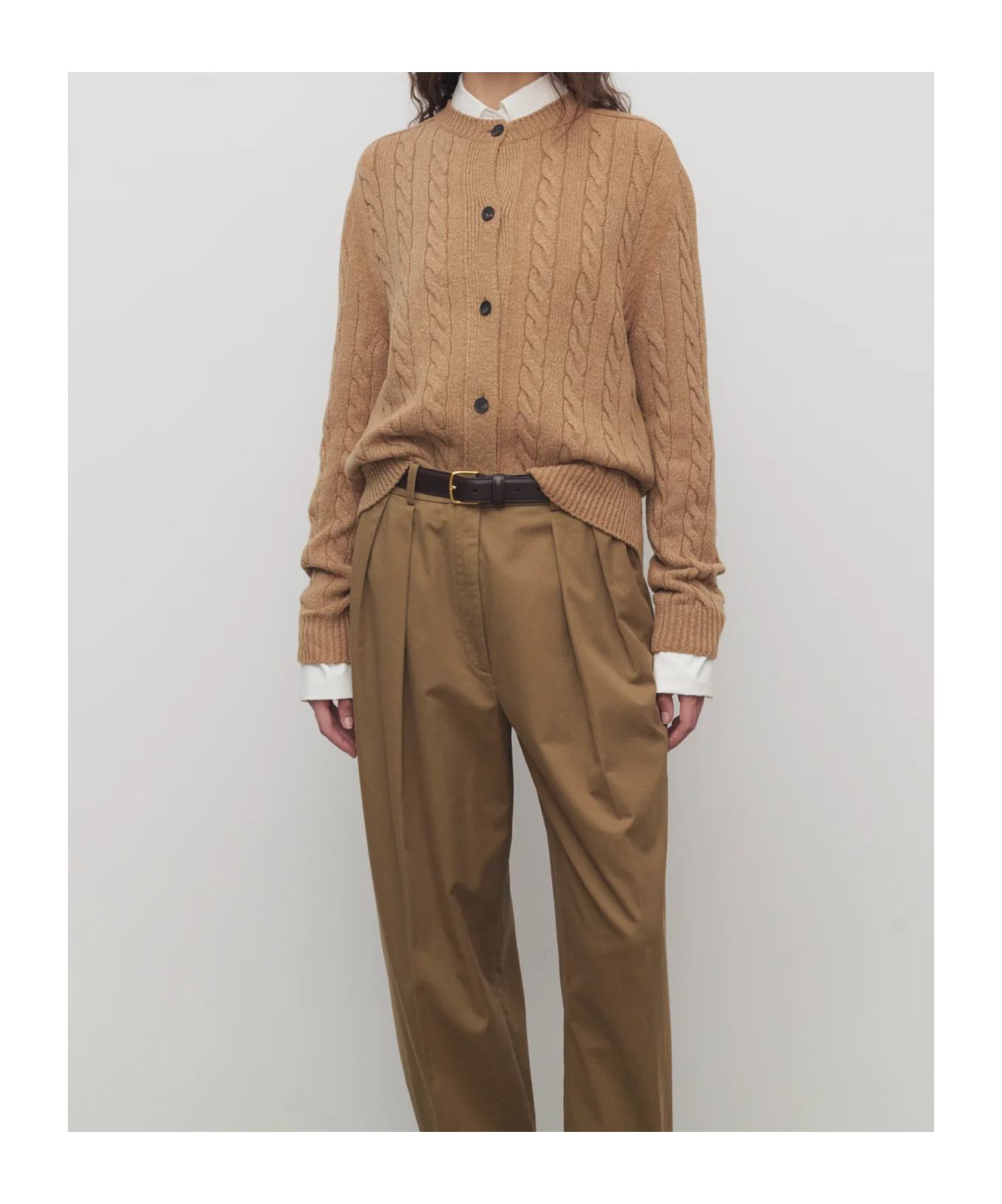 The Row Long-sleeved Cardigan In Brown