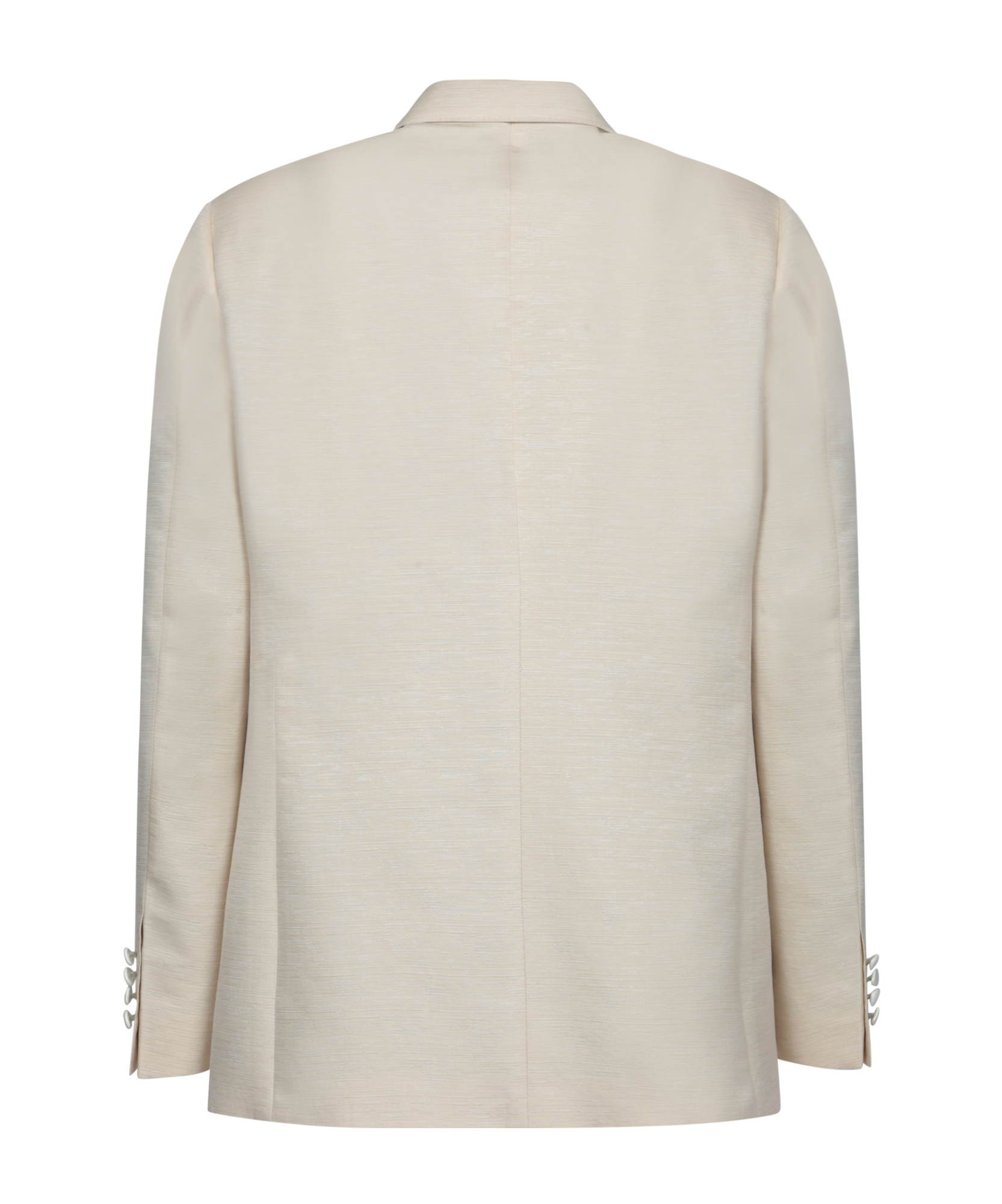 Canali Herringbone Wool-blend Blazer In White