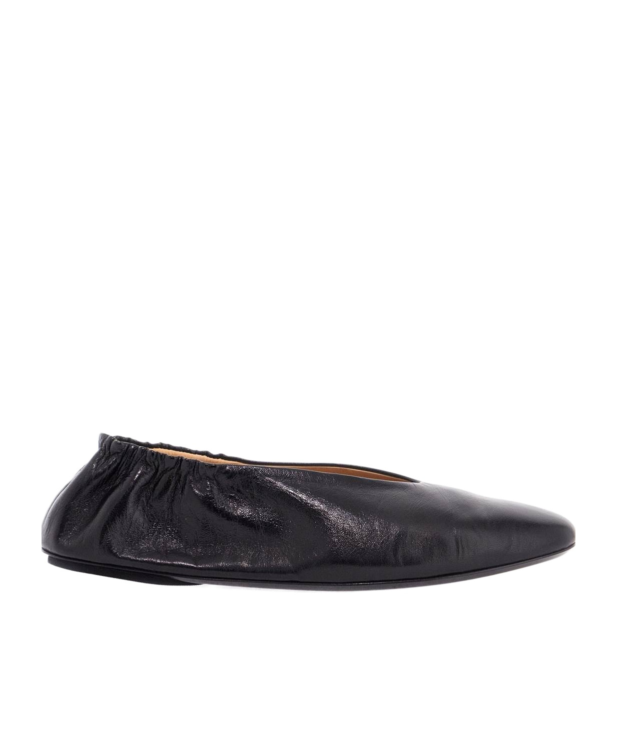 Marsèll Pointed Toe Leather Flat Shoes In Black