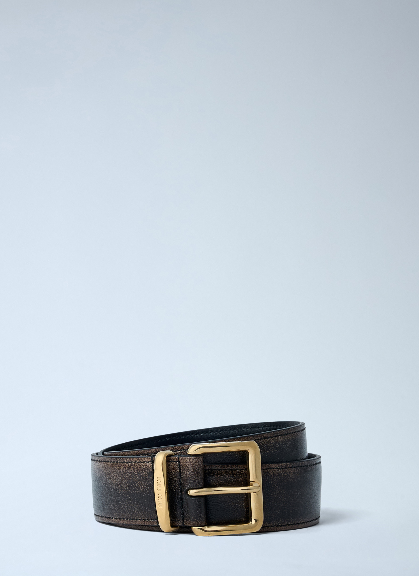 Miu Miu Adjustable Waist Belt In Black