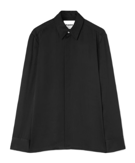 Jil Sander Concealed-buttons Shirt In Black