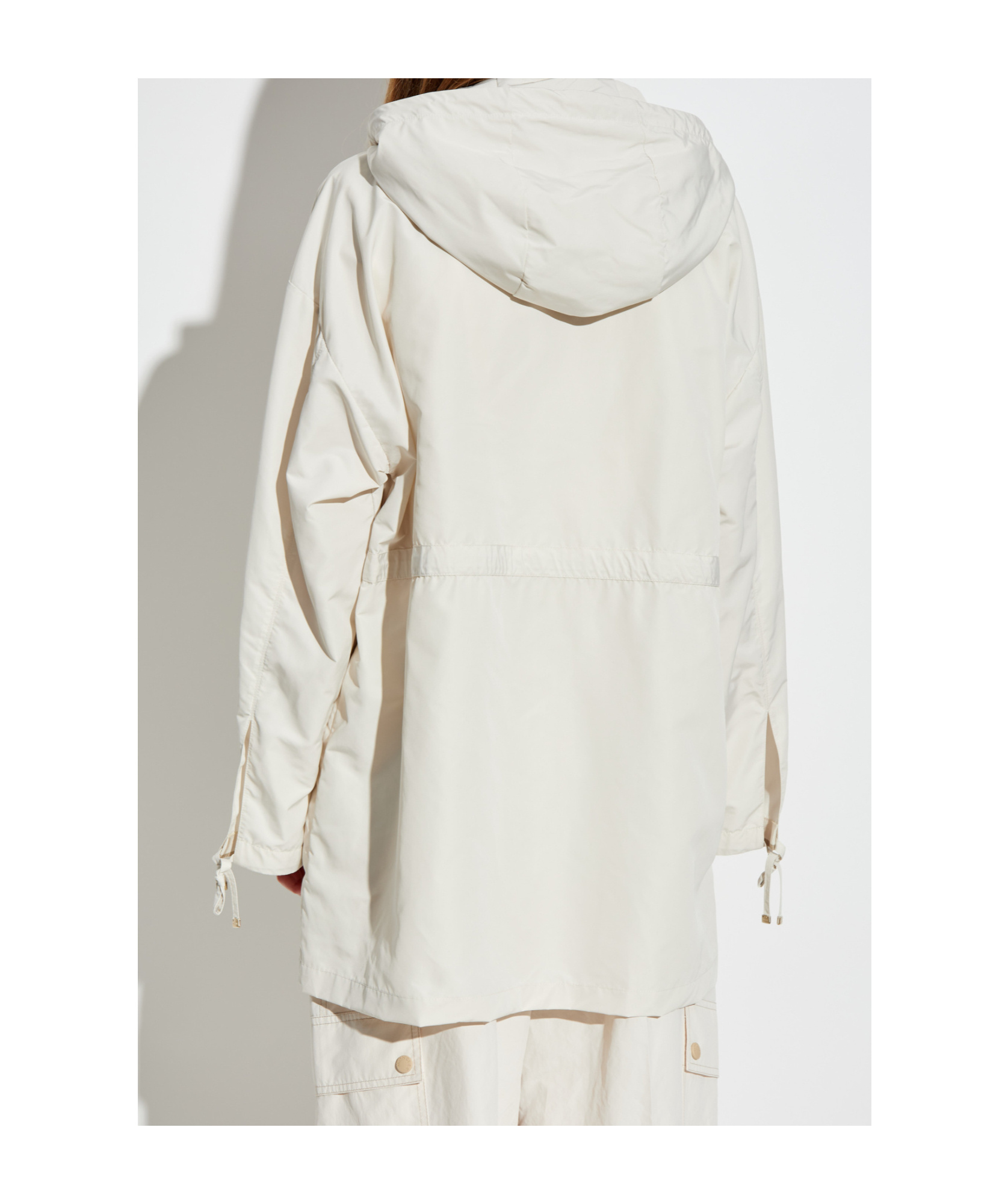 Moncler Saverne Short Parka Jacket In Nude
