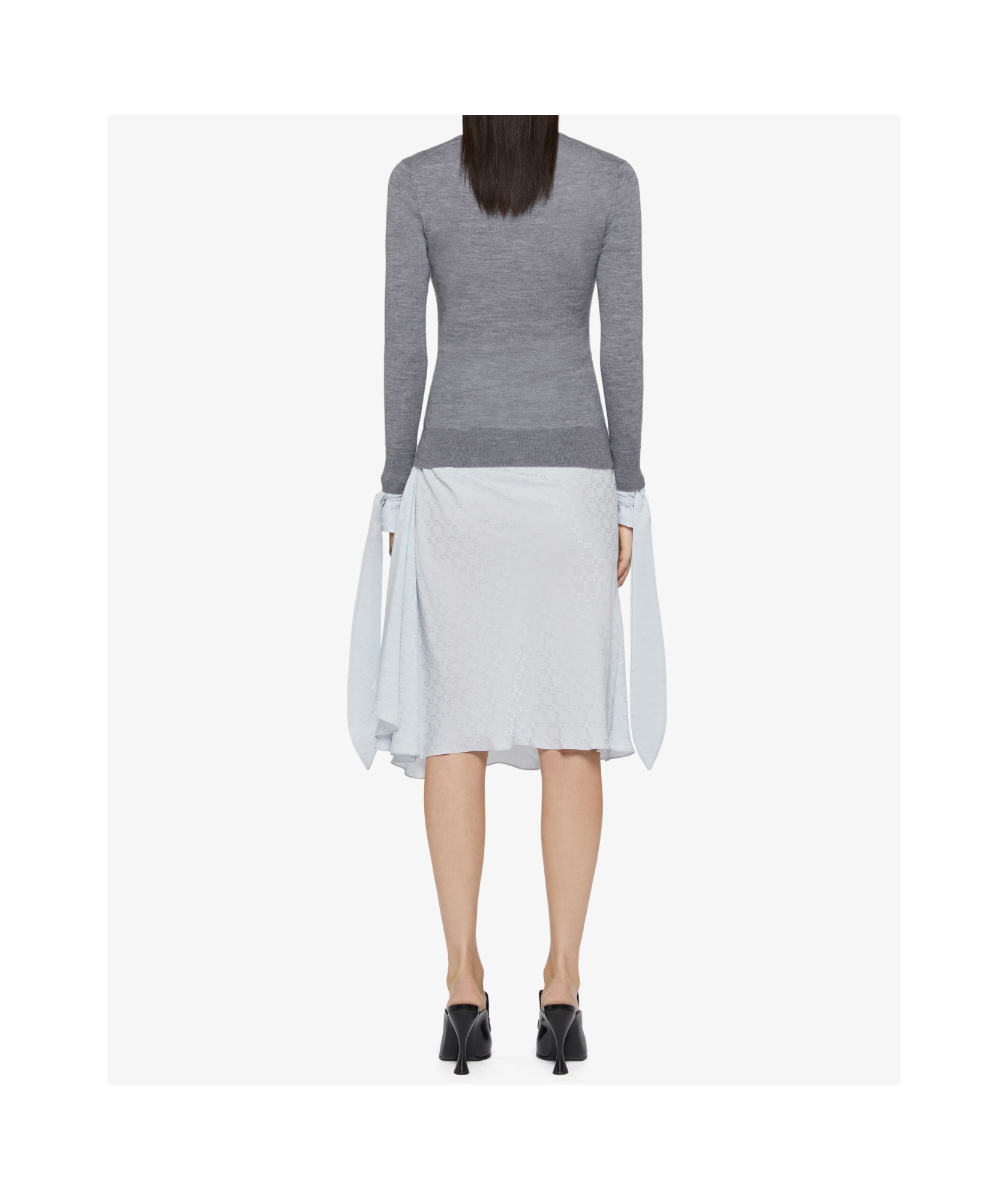 Givenchy Letter Jacquard Skirt In Light Blue