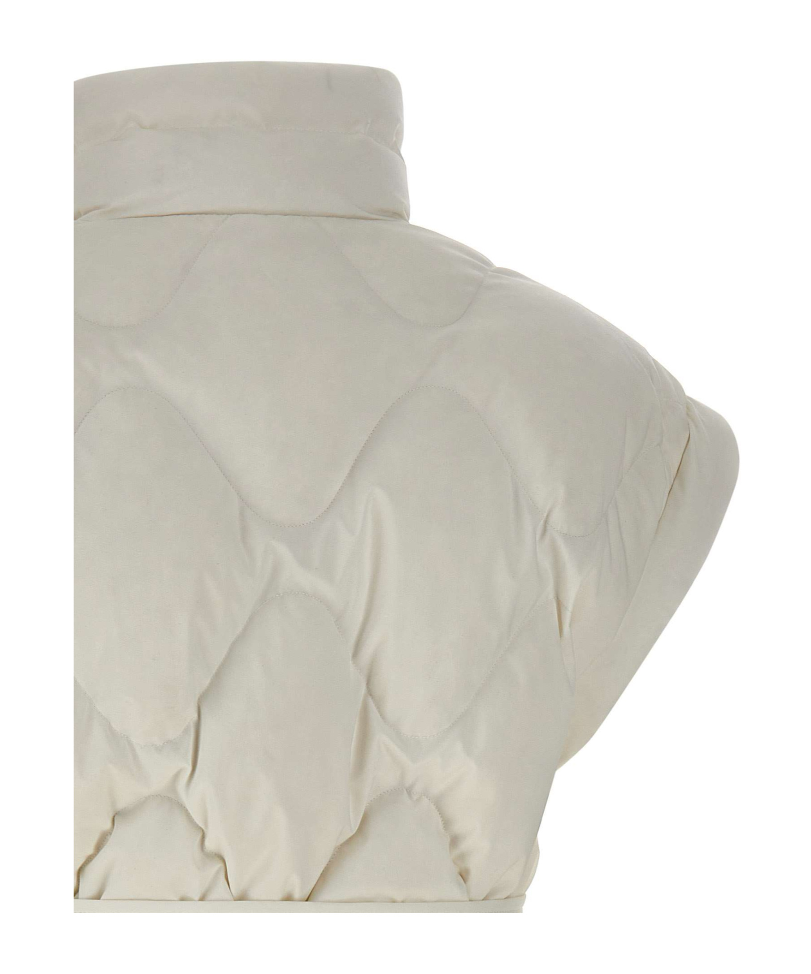 Eleventy Stand Collar Zipper Vest Down Jacket In White