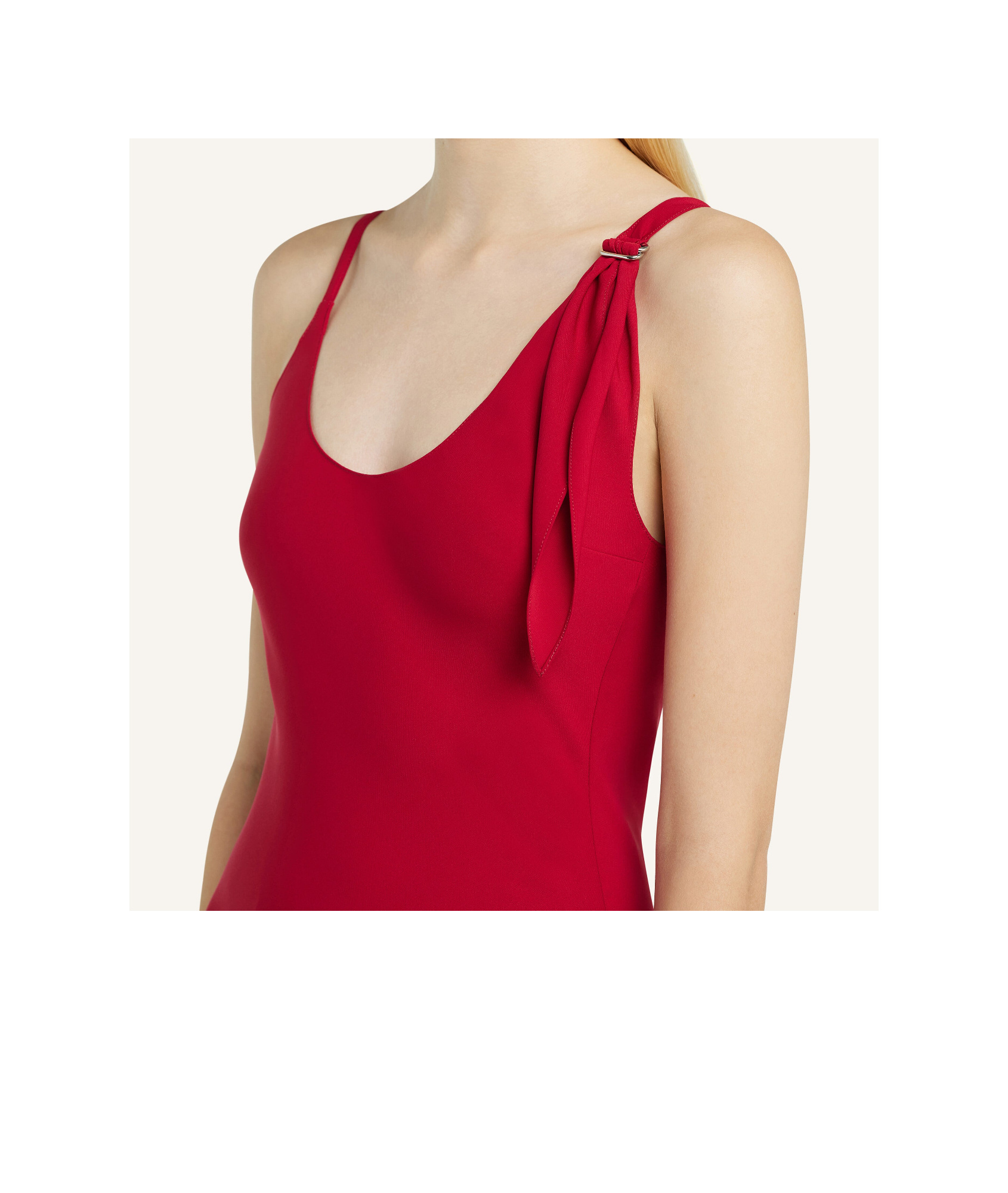 Shop Courrèges Knot Dress In Red
