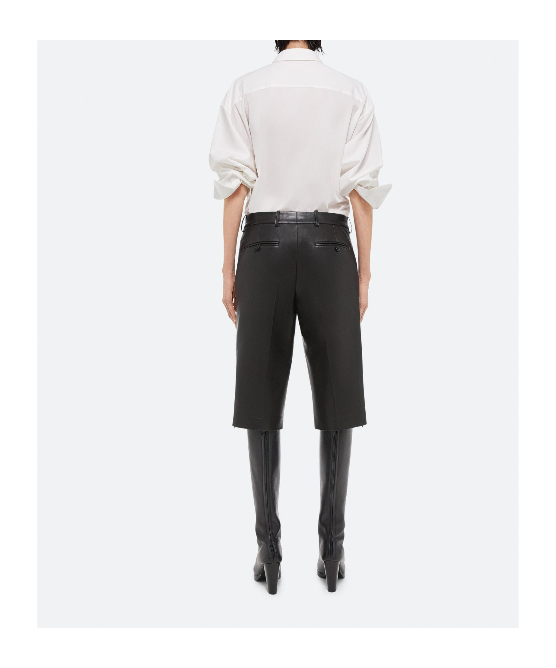 Helmut Lang Leather Car Short