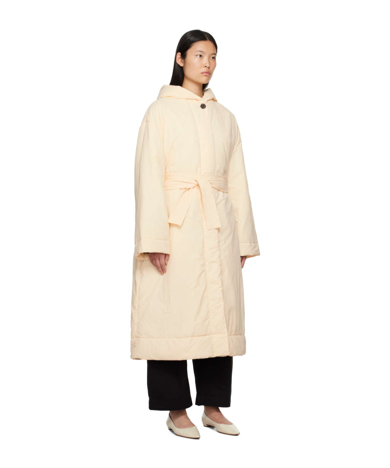 Studio Nicholson Off-white Kariba Coat In Nude