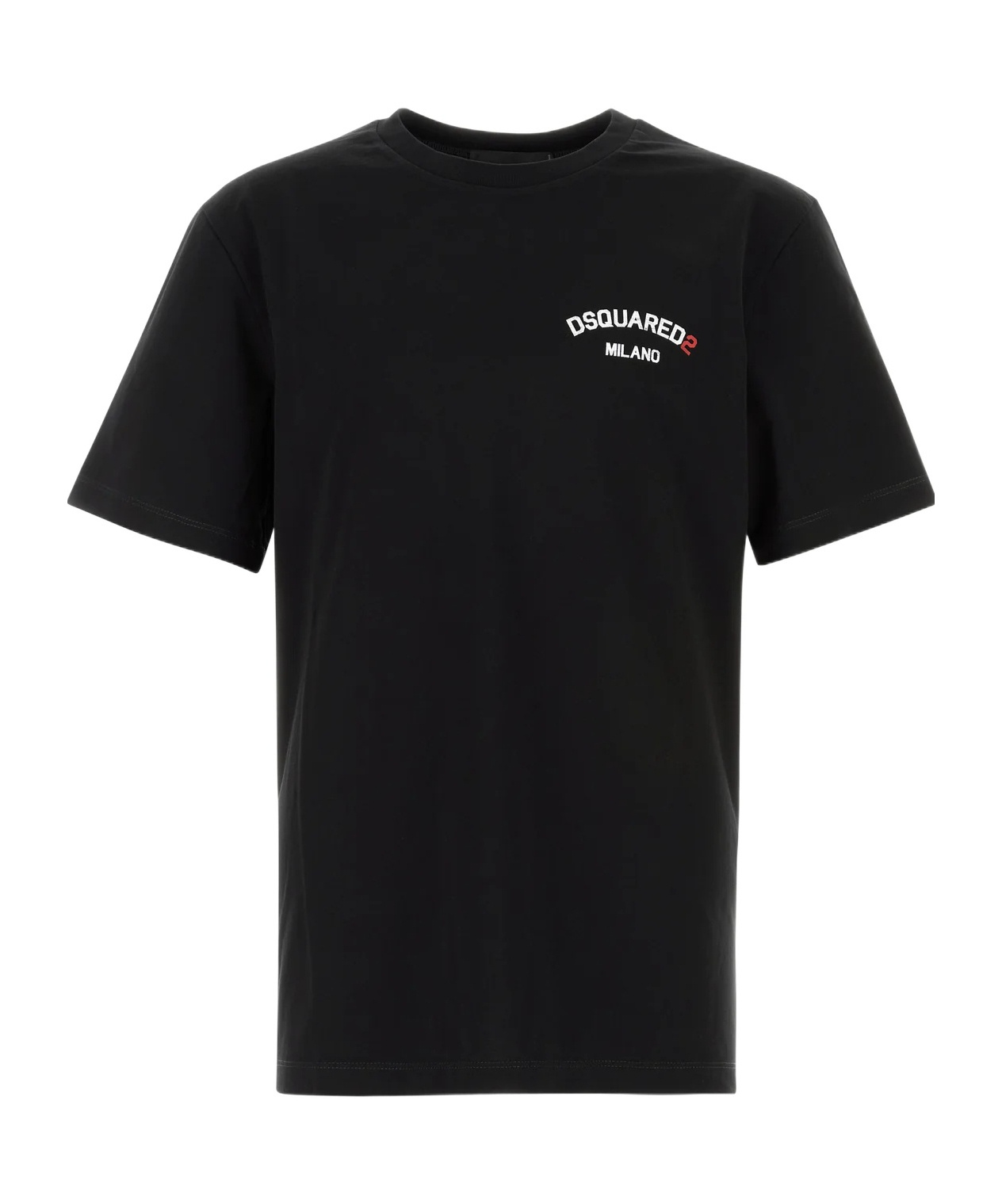 Dsquared2 Cotton Crew Neck T-shirt With Short Sleeves In Black