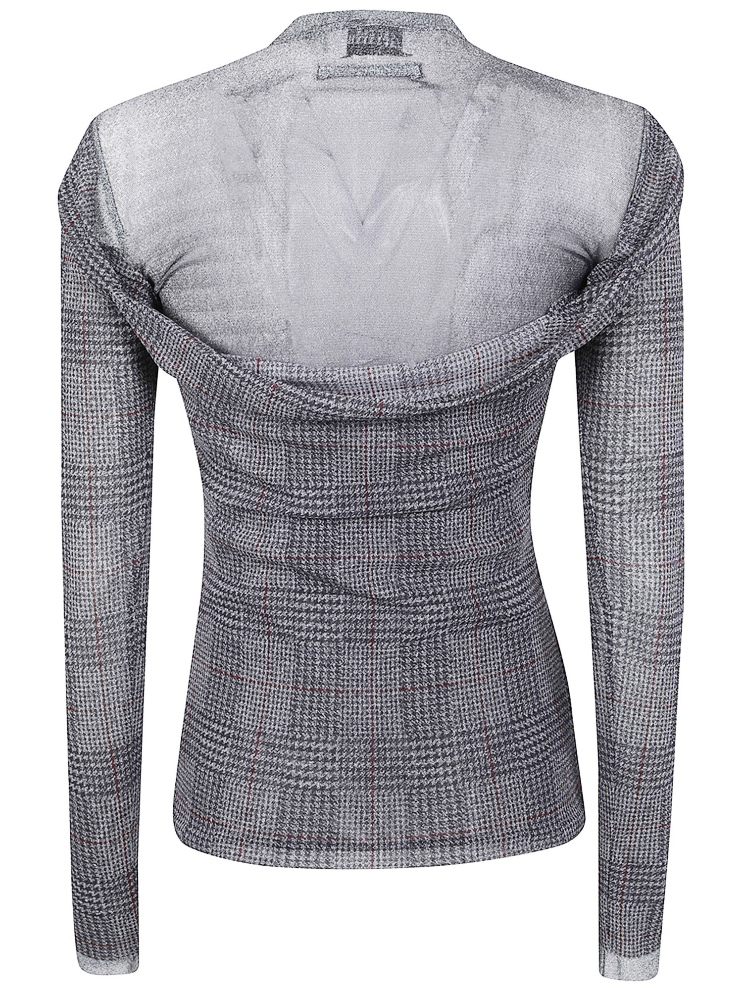 Jean Paul Gaultier Body Shadow And Prince Of Wales Top In Gray