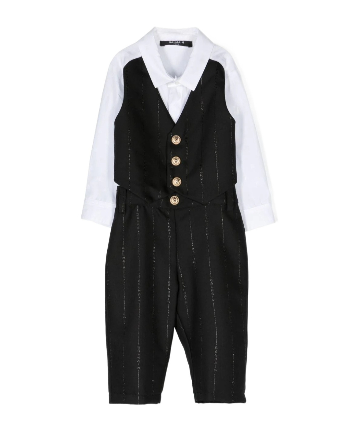 Balmain Trompe-l'oeil Suit Set In Black