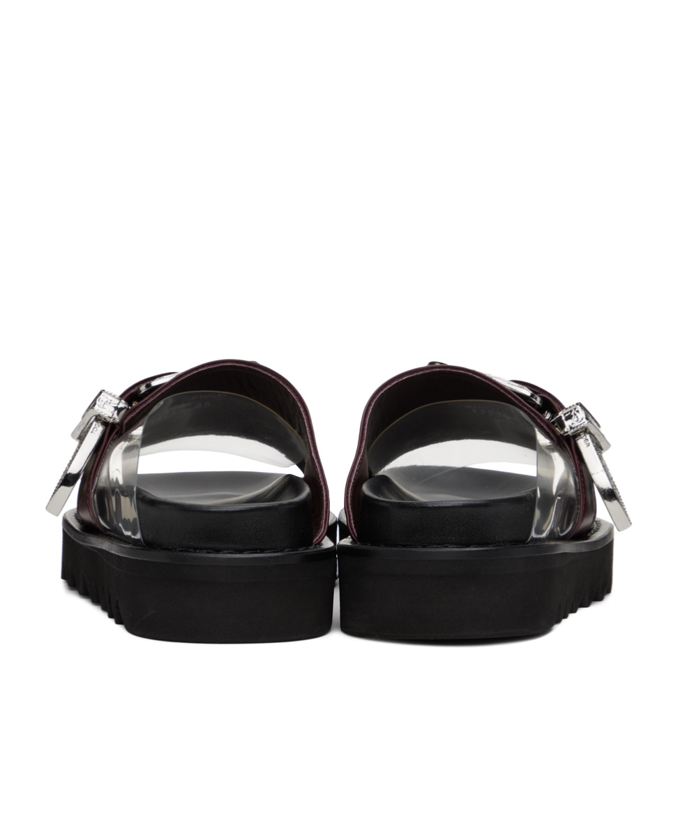 Toga Round Head Sandals With Buckles In Black