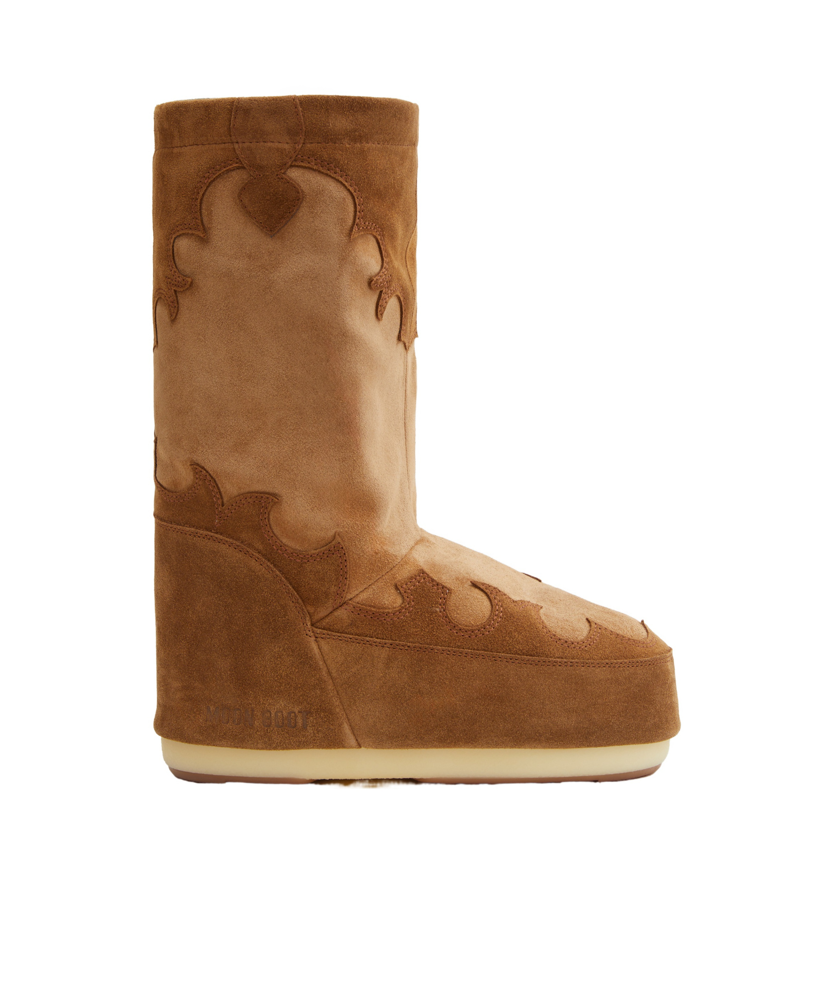 Moon Boot Mb Icon Suede Embroidery Boots In Brown
