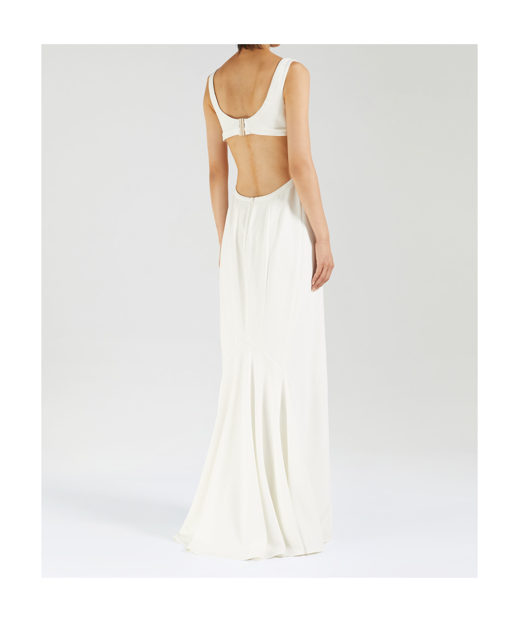 Max Mara Long Cady Dress In White