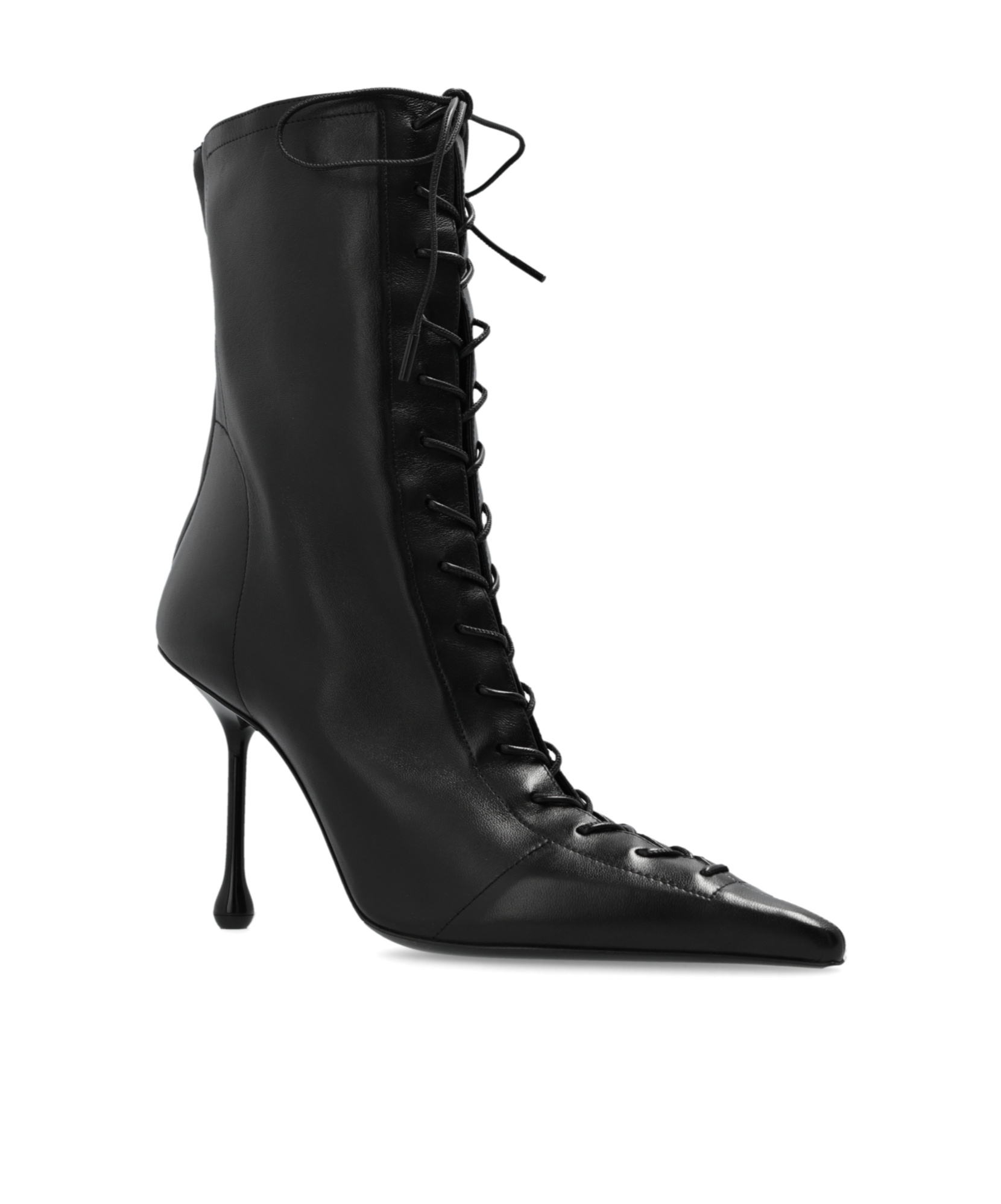 Jimmy Choo Scarlett 95 Leather Bootie In Black