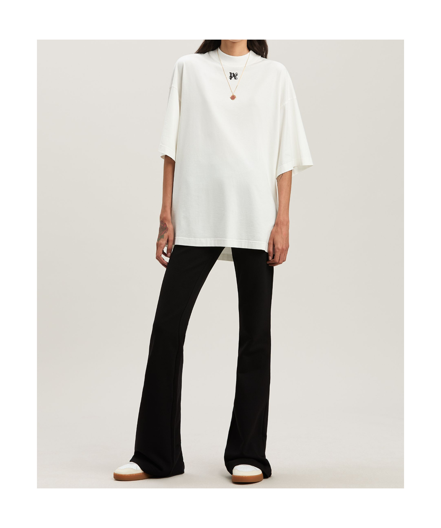Palm Angels Pencil Drawing Wings Printed T-shirt In White