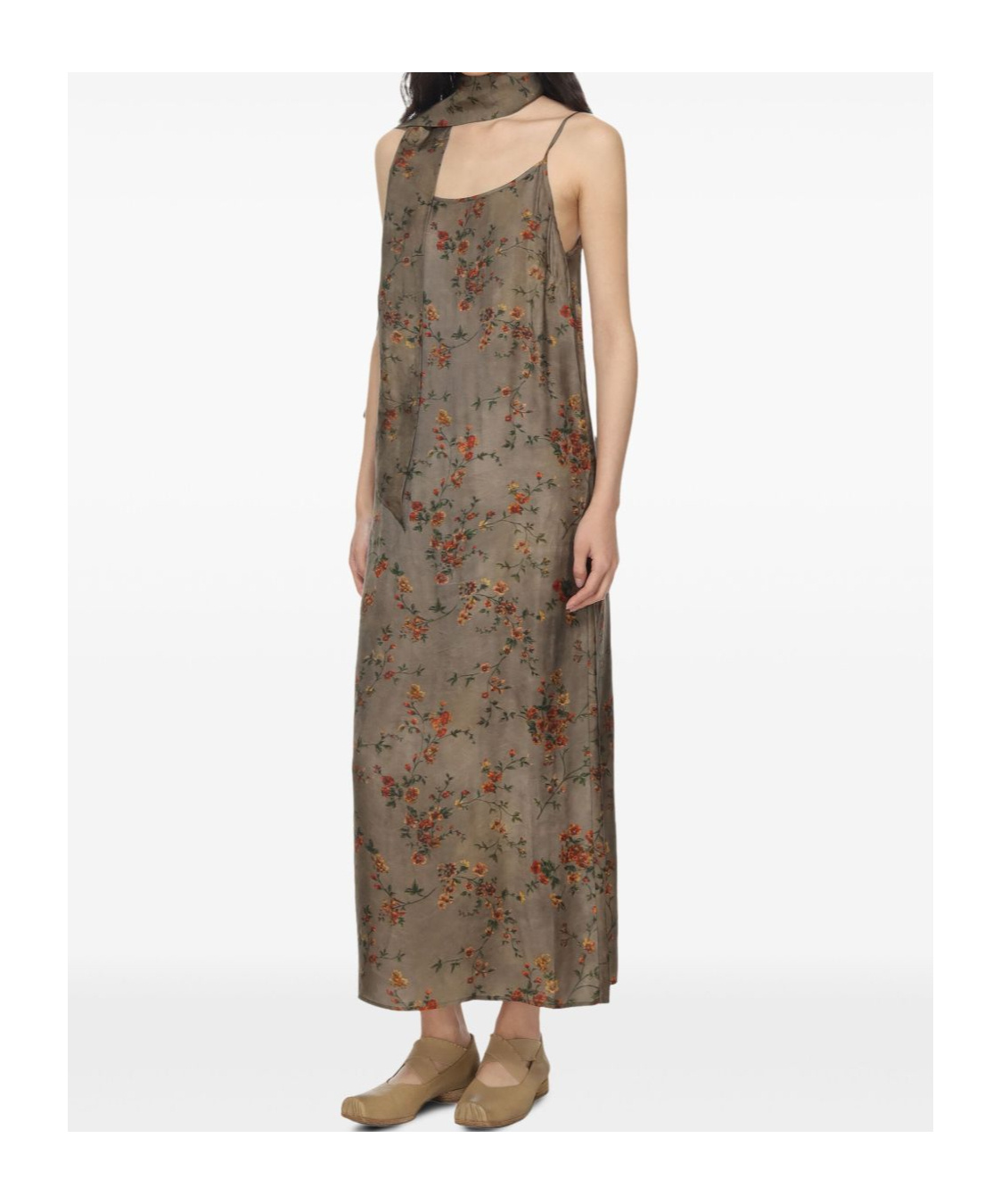 Uma Wang Anaya Dress Woman Grey In Green