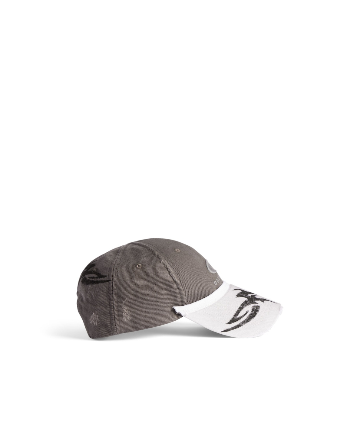 Balenciaga Patch Sunshade Hat In Gray